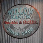 Willow Ranch interior sign Buttonwillow CA restaurant logo signage inside dining area Restaurants in Buttonwillow CA