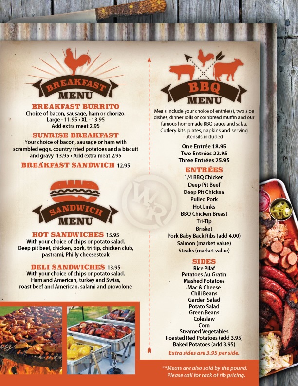 Willow Ranch breakfast and BBQ menu Buttonwillow CA pancakes eggs ribs brisket